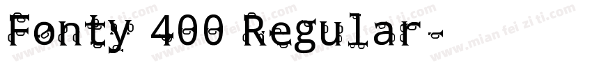 Fonty 400 Regular字体转换